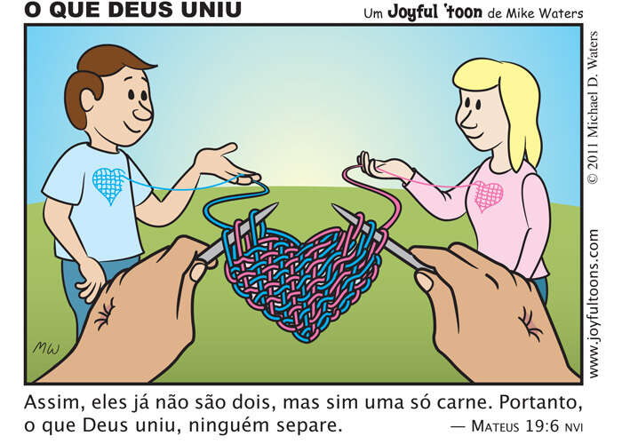 Um casamento  um pacto entre um homem e uma mulher, com Deus.  um elo de amor, confiana e lealdade Ð um tric de seus coraes ajuntados por Deus, e que no pode ser facilmente desemaranhado. 15 de maio de 2011
